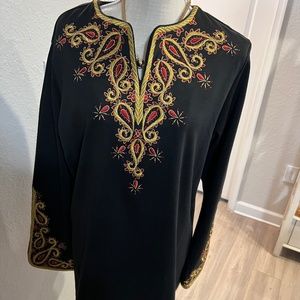 Bob Mackie Embroidered Bell Sleeve Blouse Size L